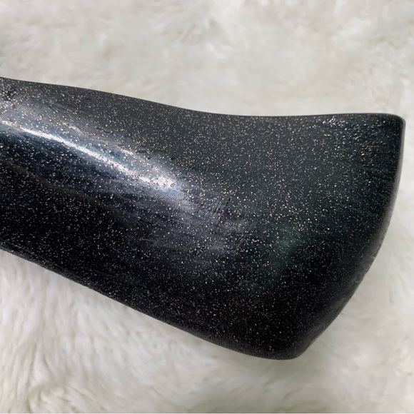 Mini Melissa Girl's Black Ultragirl Garden Floral Slip On Flat Shoes Size 8-9 - Picture 7 of 13